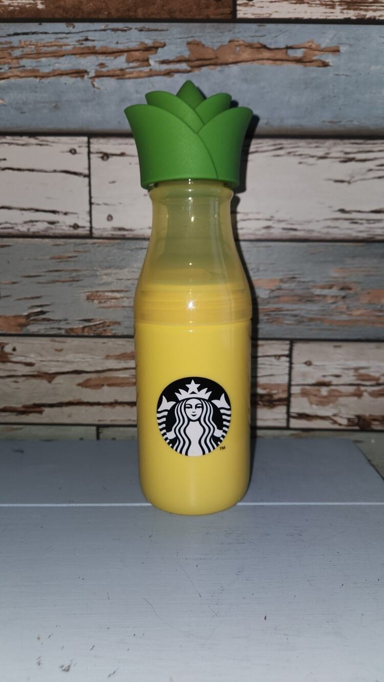 Starbucks Pineapple Yellow Green Reusable Water Bottle Tumbler